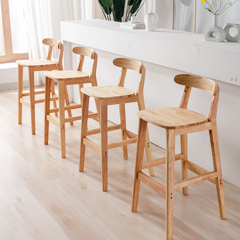 Solid Wood Modern Bar Stool Square Low Back Indoor Stool with Wood Legs Clearhalo 'Bar Furniture' 'Bar Stools' 'bar_stools' 'furn' 'furn_bar_stools' 'furniture_bar_stools' 'Kitchen & Dining Furniture' 'kitchen&dining_furn' 'kitchen' 'kitchen_furn' Furniture' 1200x1200_9d38f470-fb0a-4d81-b38b-b6e2baab139b