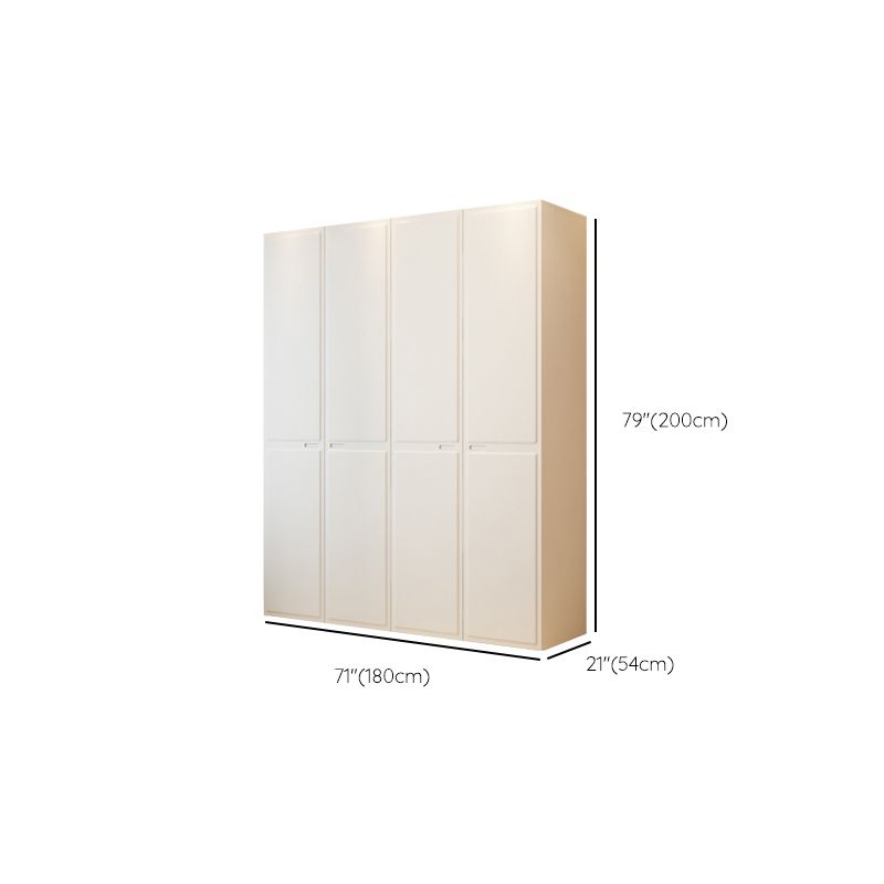 Contemporary Wardrobe Closet with Drawer White Wardrobe Cabinet