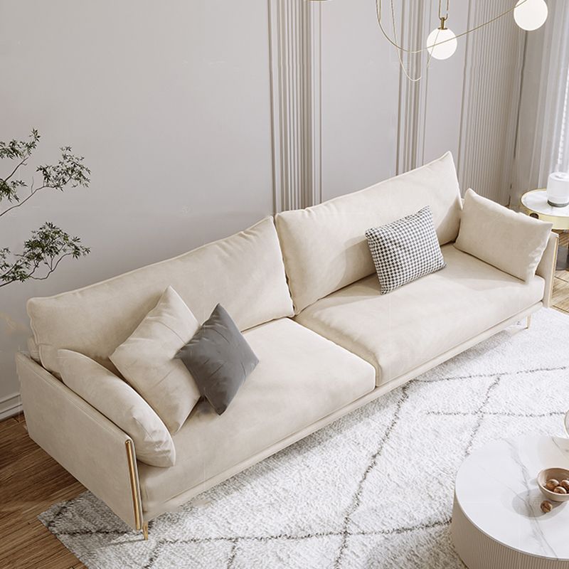 Living Room Velvet Settee Pillow Top Arm Standard Sofa with Cushion Back Clearhalo 'furn' 'furn_sofas' 'Furniture' 'furniture_sofas' 'Living Room Furniture' 'Sofa' 'sofas' 1200x1200_9d39a0ec-1cc5-411c-bc9c-b2d756993f54