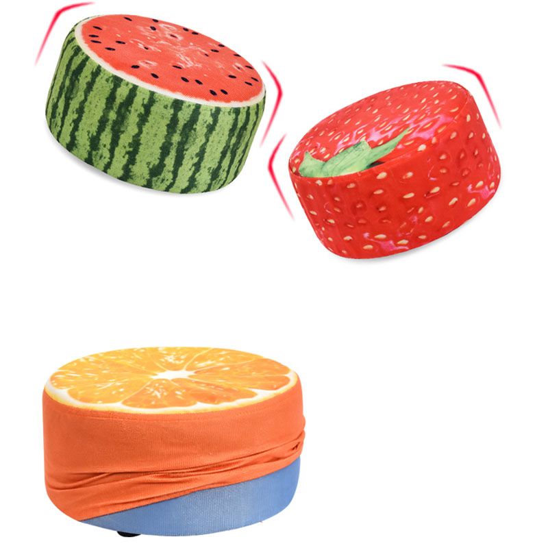 Round Pouf Upholstered Scratch Resistant Contemporary Fruit Printed Fabric Footstool Clearhalo 'furn' 'furn_ottomans_poufs' 'Furniture' 'Living Room Furniture' 'Ottomans & Poufs' 'ottomans_poufs' 1200x1200_9d3dc284-6944-4b33-a5e2-41bdde1659b7