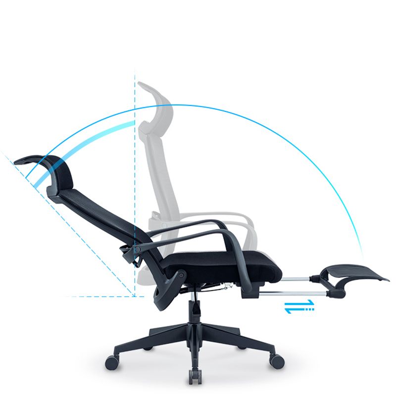 Modern High Back Desk Chair Swivel Mesh Chair with Fixed Arms Clearhalo 'furn' 'furn_office_chair' 'Furniture' 'Office Chairs' 'Office Furniture' 'office_chair' 1200x1200_9d3e9f2b-6f3f-4c8c-b8c9-0f07ebab3b22