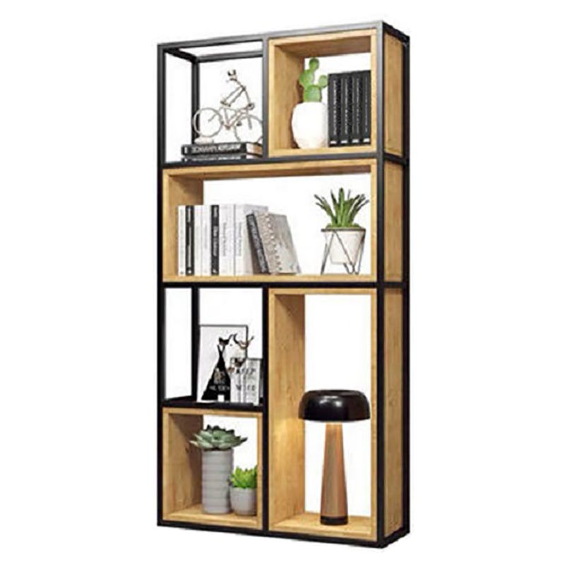 9.84" W Industrial Antique Finish Shelf Bookcase Etagere Metal Bookshelf Clearhalo 'Bookcases' 'furn' 'furn_bookcases' 'Furniture' 'Office Furniture' 1200x1200_9d407c39-8605-4a41-9204-ec75c901ad0c