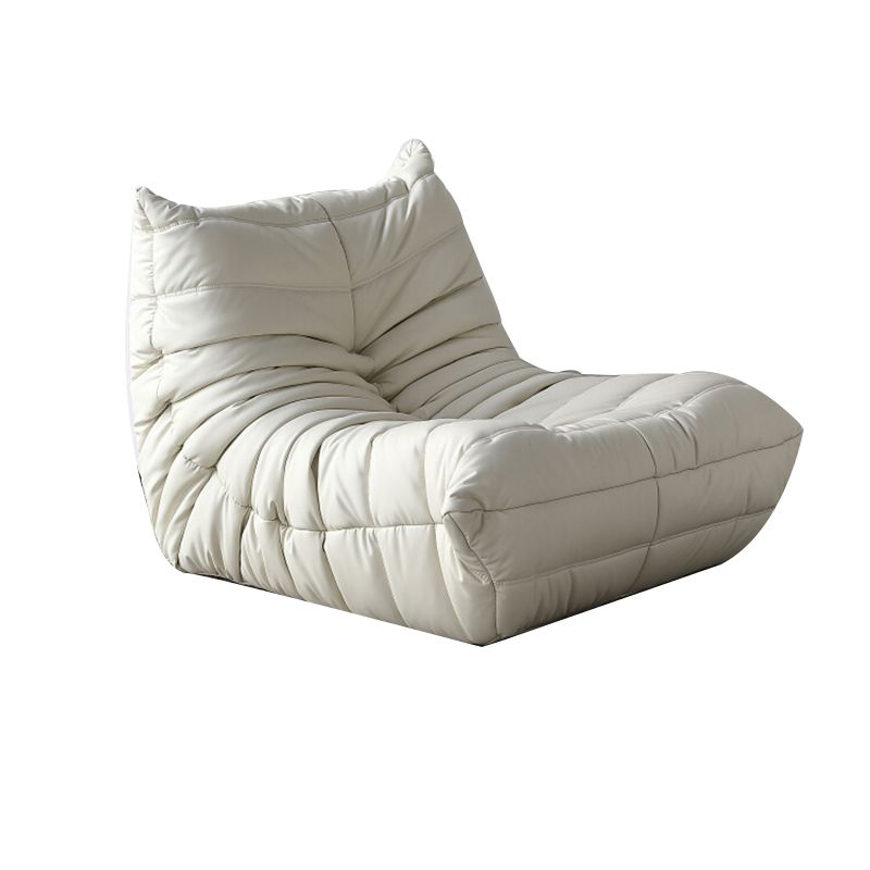 Contemporary Sofa Tufted Split-Back White Seating for Living Room