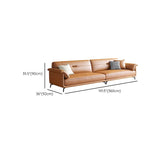 Sofa de canapé en cuir en cuir en cuir en cuir en housse de style nordique en orange pour l'appartement
