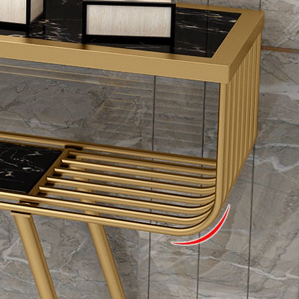Tavolo da divano di divano console in marmo contemporaneo Tavolo da rettangolo con gambe per Hall