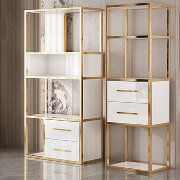 Glam Style Bookshelf Open Back Bookcase for Home Office and Study Room Clearhalo 'Bookcases' 'furn' 'furn_bookcases' 'Furniture' 'furniture_bookcases' 'Office Furniture' 1200x1200_9d42ea12-dd92-4cb1-9c61-5fbc502d77bc