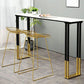 Glam Rectangle Stone Pub Bar Table Indoor Black Iron Bar Dining Table with Sled Pedestal Clearhalo 'Bar Furniture' 'Bar Tables' 'bar_tables' 'furn' 'furn_bar_tables' 'Furniture' 'furniture_bar_tables' 'Kitchen & Dining Furniture' 'kitchen&dining_furn' 'kitchen' 1200x1200_9d4474d7-14a0-423a-a239-447b27c34867