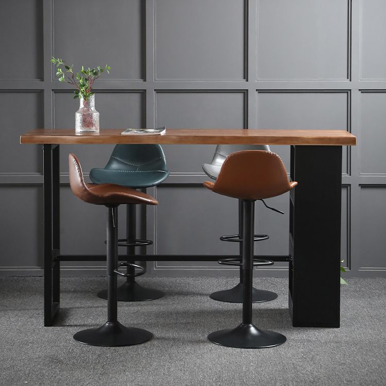 Taburete de contra-altura ajustable interior con taburete giratorio de cuero de cuero