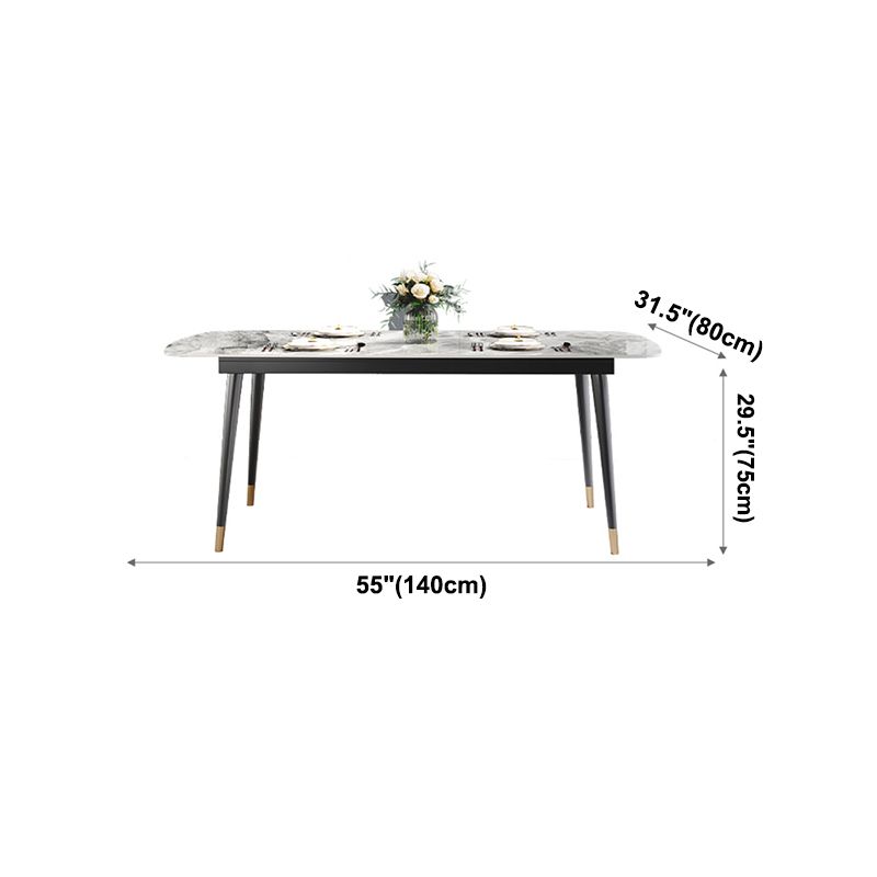 Traditional Luxury Rectangle Dining Table Grey Sintered Stone Table with 4 Legs for Dining Room Clearhalo ' dining_table' 'Dining Tables & Seating' 'Dining Tables' 'furn' 'furn_dining_table' 'Furniture' 'furniture_dining_table' 'Kitchen & Dining Furniture' 'kitchen&dining_furn' 'kitchen' 'kitchen_dining_table' 1200x1200_9d464986-ab19-4fc4-b300-728c14321178