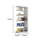 Rectangle Etagere Bookshelf Modern Metal Open Bookcase with Shelves