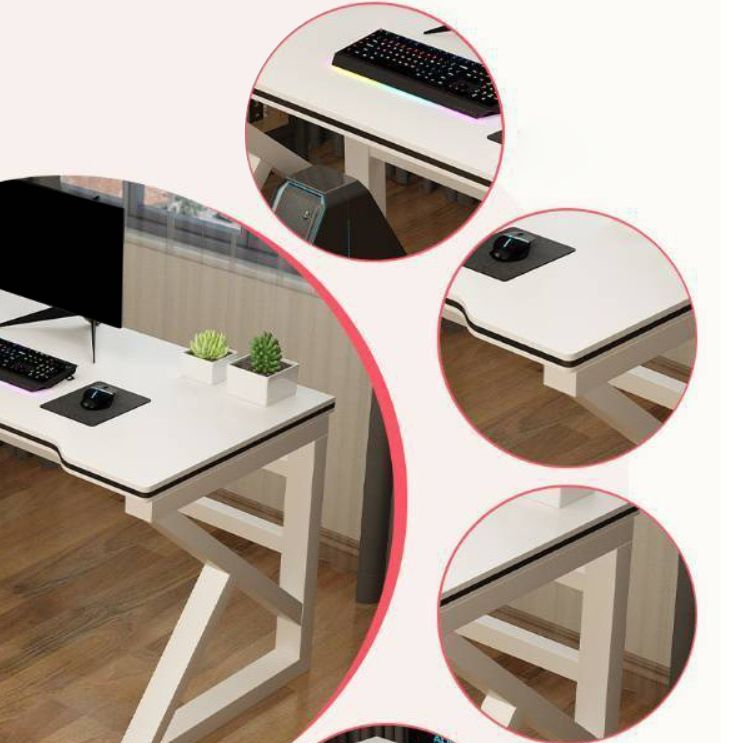 Bureau de jeu contemporain finition antique Bureau de bureau en bois avec jambes en métal