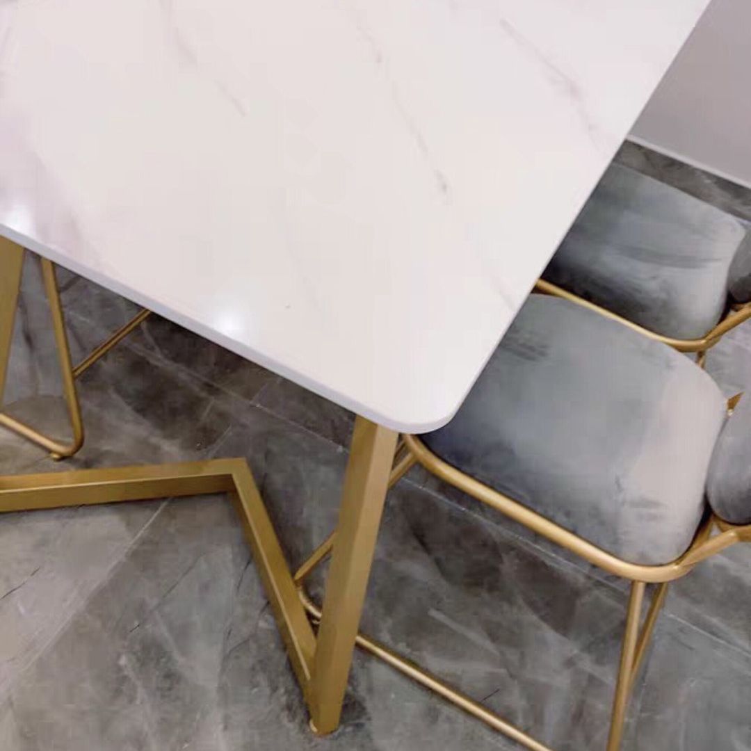 Scandinavian Standard Sintered Stone Top Dining Room Set of Rectangle Shape for Kitchen Table Set Clearhalo 'Dining Room Sets' 'Dining Tables & Seating' 'dining_room_set' 'furn' 'furn_dining_room_set' 'Furniture' 'furniture_dining_room_set' 'Kitchen & Dining Furniture' 'kitchen&dining_furn' 'kitchen' 1200x1200_9d486c9c-8fef-480b-bec0-4d1dd4fdd3c6