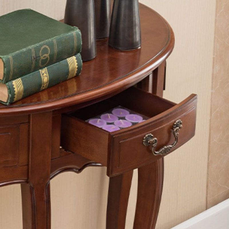 13 inch Wide Accent Table Mid-Century Modern Solid Wood Console Table