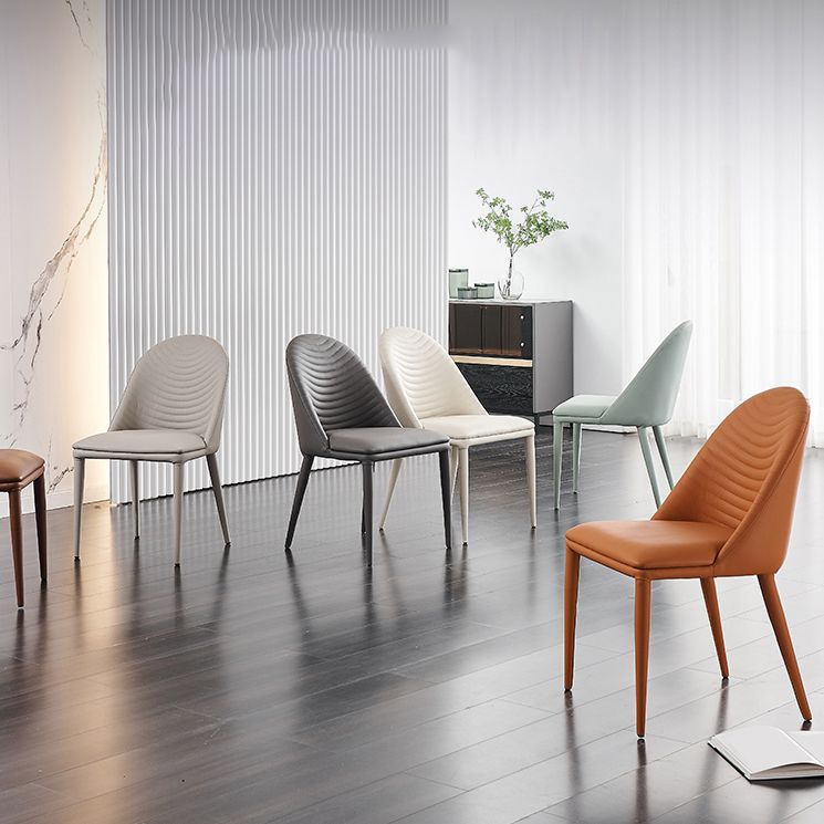 Faux Leather Dining Chair Parsons Upholstered Chair for Dining Room Clearhalo 'Dining Chairs' 'Dining Tables & Seating' 'dining_chair' 'furn' 'furn_dining_chair' 'Furniture' 'Kitchen & Dining Furniture' 1200x1200_9d4945a1-fcd7-4943-a085-bf9d9fc4bad8