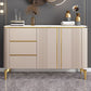 Glam Sideboard Buffet 3 Drawers and 2 Doors Adjustable Shelving Buffet Sideboard Clearhalo 'buffet_sideboard' 'Buffets & Sideboards' 'furn' 'furn_buffet_sideboard' 'Furniture' 'Kitchen & Dining Furniture' 1200x1200_9d496e2f-16db-42f0-88fc-7fb99b76d9ff