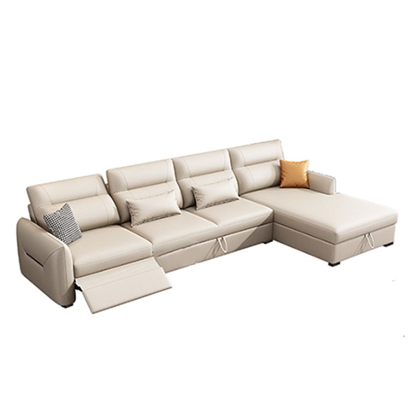 Benda quadrata di divano di divano futon scandinavo con cuscino di portata in pelle