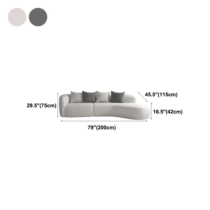 29.5"H Wool One Arm Sectionals Tight Back Scandinavian Sectionals Clearhalo 'furn' 'furn_sectionals' 'Furniture' 'Living Room Furniture' 'Sectionals' 1200x1200_9d4a02d9-d60b-4324-bd5f-f68b1f0059ce