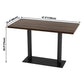 Industrial Dining Room Table Solid Wood Table with Black Base for Home Kitchen Dinner Clearhalo ' dining_table' 'Dining Tables & Seating' 'Dining Tables' 'furn' 'furn_dining_table' 'Furniture' 'furniture_dining_table' 'Kitchen & Dining Furniture' 'kitchen&dining_furn' 'kitchen' 'kitchen_dining_table' 1200x1200_9d4c7684-69d8-4eb9-b333-467e2011eeeb