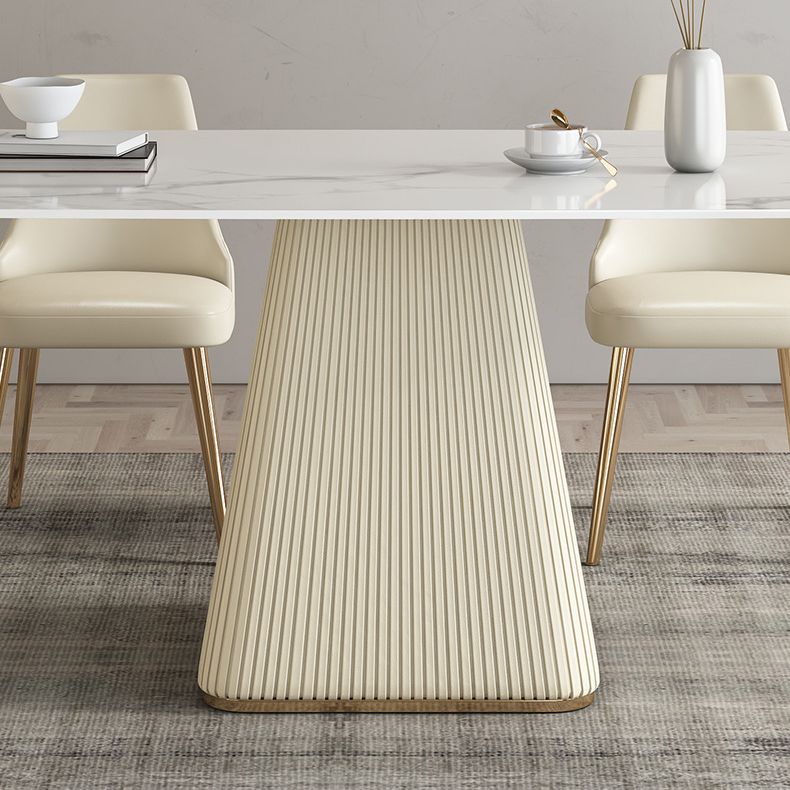 Rectangle Traditional Luxury Dining Table Sintered Stone Table with White Pedestal Base Clearhalo ' dining_table' 'Dining Tables & Seating' 'Dining Tables' 'furn' 'furn_dining_table' 'Furniture' 'furniture_dining_table' 'Kitchen & Dining Furniture' 'kitchen&dining_furn' 'kitchen' 'kitchen_dining_table' 1200x1200_9d4d86af-93f9-4ab5-b88c-d556755b10ff