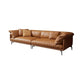 Pillow Top Arm Sofa Modern Faux Leather Cushions Sofa in Orange Clearhalo 'furn' 'furn_sofas' 'Furniture' 'Living Room Furniture' 'Sofa' 'sofas' 1200x1200_9d4d9391-5917-4662-81ce-9d88463a8877