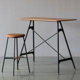 Modern Rectangle Bar Counter Table Wooden Dining Table with Metal Legs Clearhalo 'Bar Furniture' 'Bar Tables' 'bar_tables' 'furn' 'furn_bar_tables' 'Furniture' 'furniture_bar_tables' 'Kitchen & Dining Furniture' 1200x1200_9d4daf89-c3dc-446a-8897-275402cae6ed