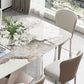 Traditional Luxury Dining Table Rectangle Sintered Stone Dining Table with Pedestal Base Clearhalo ' dining_table' 'Dining Tables & Seating' 'Dining Tables' 'furn' 'furn_dining_table' 'Furniture' 'furniture_dining_table' 'Kitchen & Dining Furniture' 'kitchen&dining_furn' 'kitchen' 'kitchen_dining_table' 1200x1200_9d4dde1a-6bbf-4435-853d-cff1778667c3