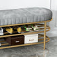 Glam 12.5" W Seating Bench Cushioned Shoe Storage Entryway and Bedroom Bench Clearhalo 'Benches' 'Chairs & Seating' 'furn' 'furn_benches' 'Furniture' 'Living Room Furniture' 1200x1200_9d4f9fc3-efdc-47d6-b722-a915fa101b91