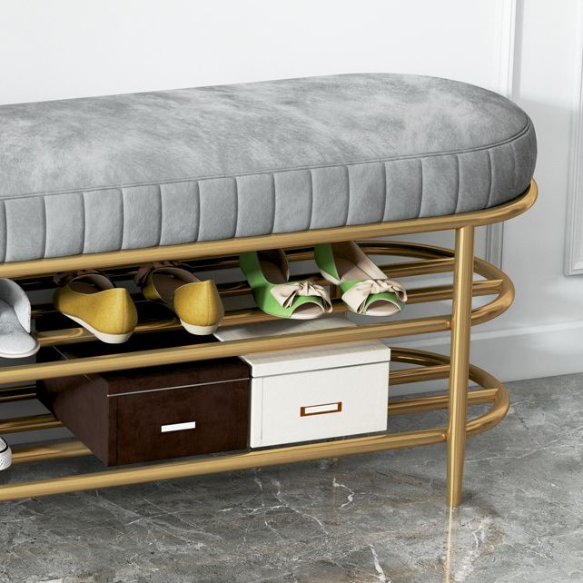 Glam 12.5" W Seating Bench Cushioned Shoe Storage Entryway and Bedroom Bench Clearhalo 'Benches' 'Chairs & Seating' 'furn' 'furn_benches' 'Furniture' 'Living Room Furniture' 1200x1200_9d4f9fc3-efdc-47d6-b722-a915fa101b91