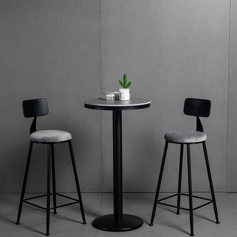 1/2/3 Pieces Industrial Iron Bar Table Set Round Bistro Set with Grey Stone Top Clearhalo 'Bar Furniture' 'furn' 'furn_home_bar_bar_sets' 'Furniture' 'Home Bars & Bar Sets' 'home_bar_bar_sets' 'Kitchen & Dining Furniture' 1200x1200_9d4fc67b-05a6-48d0-b93c-7ed094dbd4d5