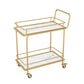 Rolling Contemporary Prep Table Metal Prep Table, 33.86" High