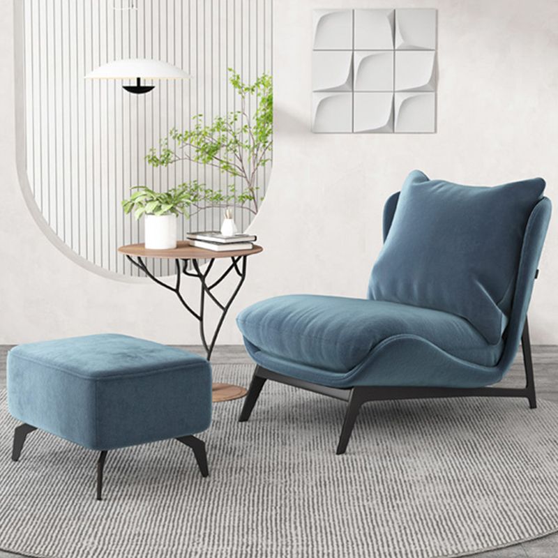 Fixed Back Pillow Lounge Chair Fabric Seat Chair with Black Legs Clearhalo 'Accent Chairs' 'accent_chairs' 'Chairs & Seating' 'furn' 'furn_accent_chairs' 'Furniture' 'Living Room Furniture' 1200x1200_9d50b8be-8fba-4c64-96a2-e0d9f6bc1118