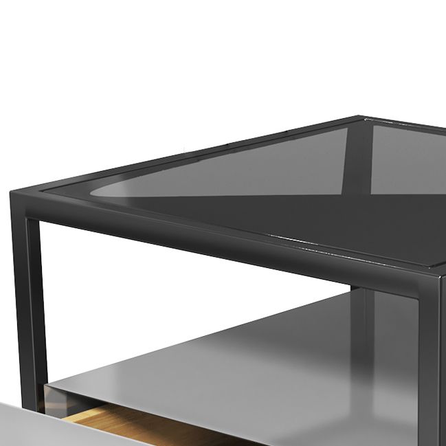 Modern Style Metallic White/gold/black Tempered Glass Table Top Nightstand Clearhalo 'Bedroom Furniture' 'furn' 'furn_night_stand' 'Furniture' 'night_stand' 'Nightstands' 1200x1200_9d535942-843b-4259-80fe-ec5e29c096a6