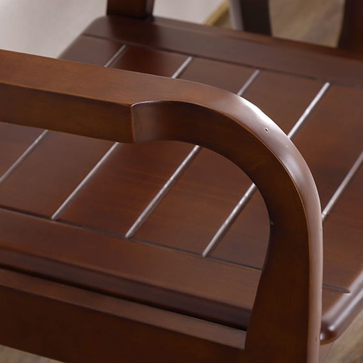 Traditional Rubberwood Arm Chair Wood Ladder Back Single Dining Armchair Clearhalo ' kitchen&dining_furn' 'Dining Chairs' 'Dining Tables & Seating' 'dining_chair' 'furn' 'furn_dining_chair' 'Furniture' 'furniture_dining_chair' 'Kitchen & Dining Furniture' 'kitchen' 1200x1200_9d5402c6-5242-439a-a04b-7af1ad2fc241