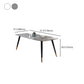Traditional Luxury Stone Dining Table Rectangle Tripod Base Dining Table