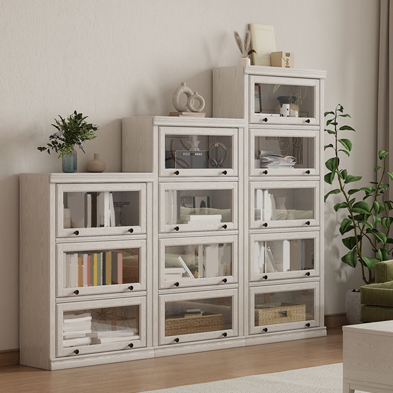 Contemporary Engineered Wood Bookcase White Standard Shelf with Doors Clearhalo 'Bookcases' 'furn' 'furn_bookcases' 'Furniture' 'Office Furniture' 1200x1200_9d54581a-a0a6-4de7-b1d5-4a29a2cefa26