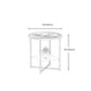 Modern Round Glass Top End Table Cross Legs Sofa Side Table with Shelf Clearhalo 'Coffee & Accent Tables' 'End & Side Tables' 'end_side_tables' 'furn' 'furn_end_side_tables' 'Furniture' 'Living Room Furniture' 1200x1200_9d549d7d-d465-438a-9bc9-8fa4e911f03c