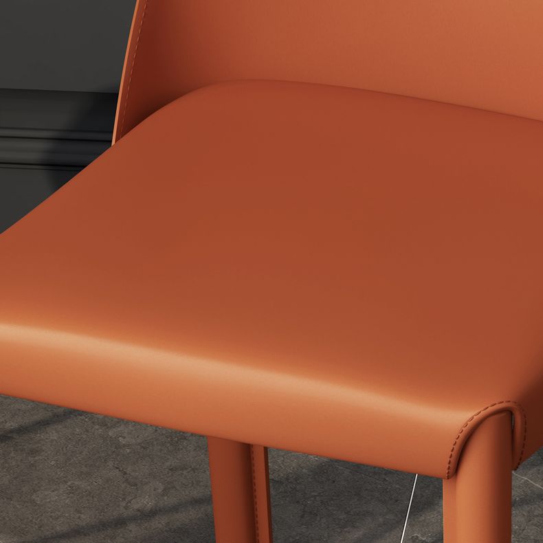 Contemporary Style Leather Dining Chairs Windsor Back Armless Dining Chairs Clearhalo ' kitchen&dining_furn' 'Dining Chairs' 'Dining Tables & Seating' 'dining_chair' 'furn' 'furn_dining_chair' 'Furniture' 'furniture_dining_chair' 'Kitchen & Dining Furniture' 'kitchen' 1200x1200_9d550cc0-6481-48a6-bca3-d4ffd6f1d2f2