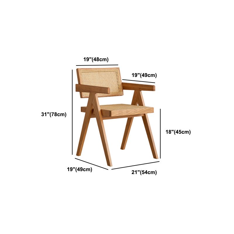Natural Scandinavian Dining Chairs Rubber Wood Low Back Dining Side Chair Clearhalo 'Dining Chairs' 'Dining Tables & Seating' 'dining_chair' 'furn' 'furn_dining_chair' 'Furniture' 'Kitchen & Dining Furniture' 1200x1200_9d56e163-9628-4f88-aae5-571a08cd5628