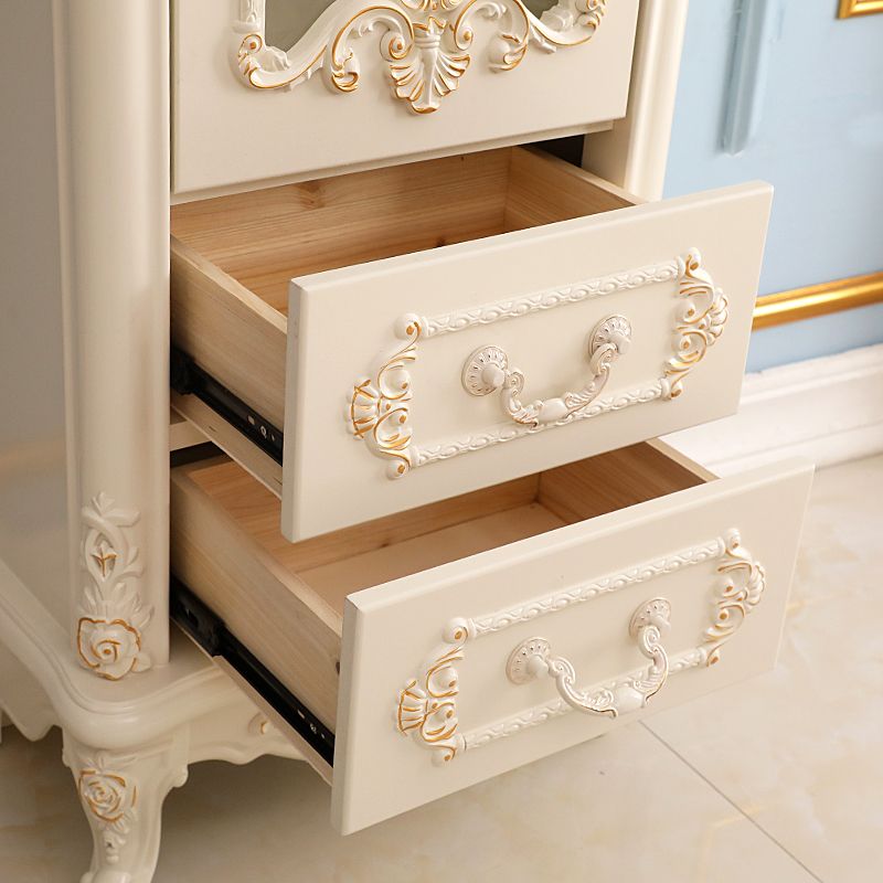 Traditionele display stand glazen deuren massief houten opbergkast voor eetkamer