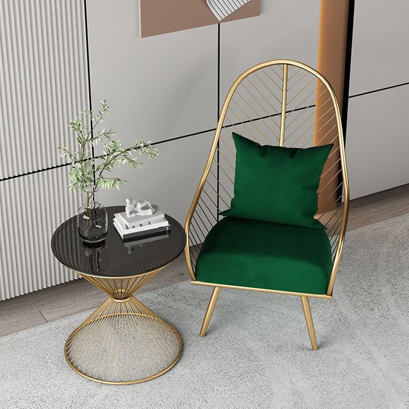 Glam Accent Chair Living Room Reclining Basic Four Legs Pillow Back Parsons Chair Clearhalo 'Accent Chairs' 'accent_chairs' 'Chairs & Seating' 'furn' 'furn_accent_chairs' 'Furniture' 'Living Room Furniture' 1200x1200_9d586a77-7108-4dde-a676-7a8999522bc2