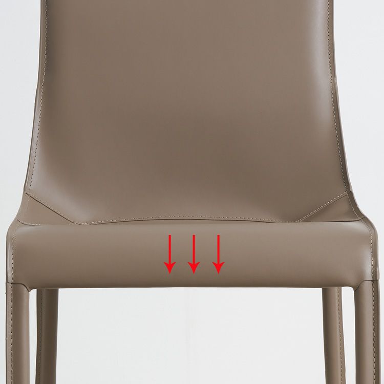 Designer Style Leather Dining Chair Matte Finish Parsons Dining Side Chair Clearhalo ' kitchen&dining_furn' 'Dining Chairs' 'Dining Tables & Seating' 'dining_chair' 'furn' 'furn_dining_chair' 'Furniture' 'furniture_dining_chair' 'Kitchen & Dining Furniture' 'kitchen' 1200x1200_9d5a5dc3-0897-4c7a-805b-9b97a43a1992