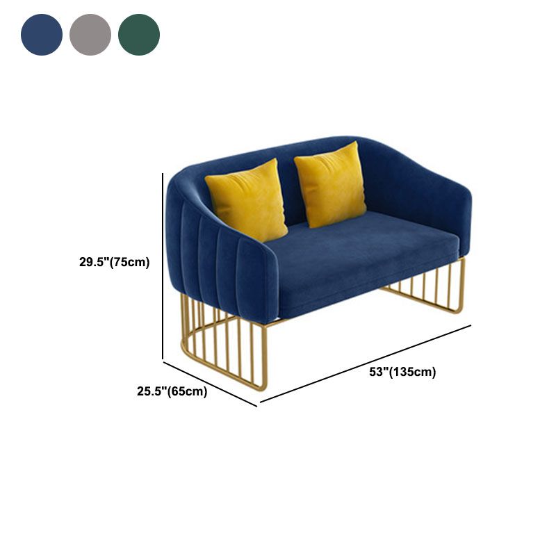 25,59 "W x 29,52" H Velvet Smoking -Armsofa mit engen Rücken