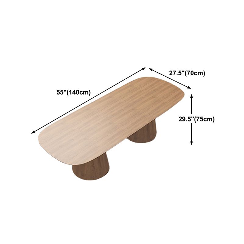 Pine Solid Wood Dinner Table Contemporary Style Brown Dining Table for Home Kitchen Dinner Clearhalo 'Dining Tables & Seating' 'Dining Tables' 'dining_table' 'furn' 'furn_dining_table' 'Furniture' 'Kitchen & Dining Furniture' 1200x1200_9d5d90f3-9285-4711-a9e3-17365b750e69