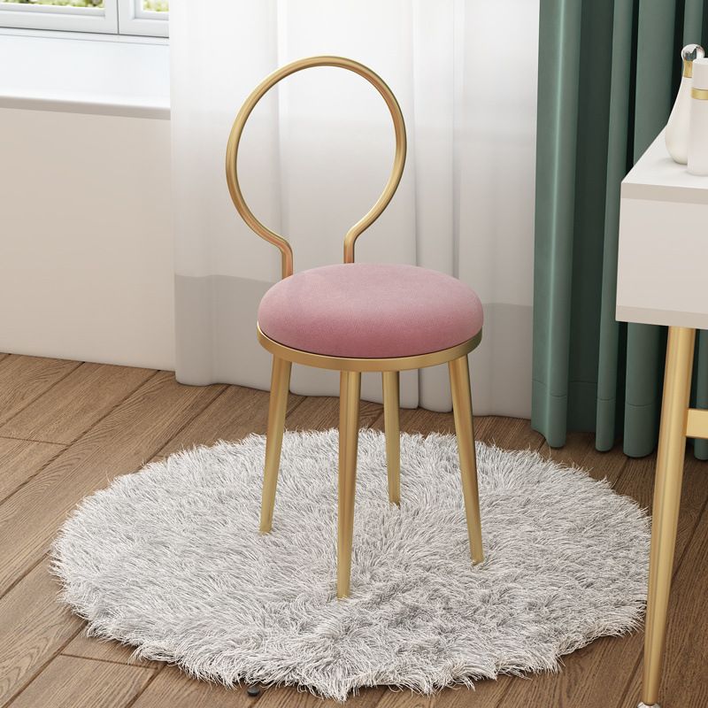 Glam Velvet Dining Chair Open Back Dining Side Furniture with Gold Legs in Matte Finish Clearhalo 'Dining Chairs' 'Dining Tables & Seating' 'dining_chair' 'furn' 'furn_dining_chair' 'Furniture' 'Kitchen & Dining Furniture' 1200x1200_9d5de080-1735-482f-9abc-0e0e678f46d5