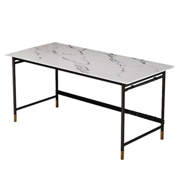 Glam Office Desk Antique Finish Computer Desk mit Metallbeinen