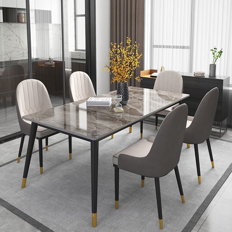 Glam 1/5/6/7 Pieces Dining Set Rectangular Dining Room Table Set Clearhalo 'Dining Room Sets' 'Dining Tables & Seating' 'dining_room_set' 'furn' 'furn_dining_room_set' 'Furniture' 'furniture_dining_room_set' 'Kitchen & Dining Furniture' 'kitchen&dining_furn' 'kitchen' 1200x1200_9d5fda69-3a8f-4931-b034-c873ed2a9312