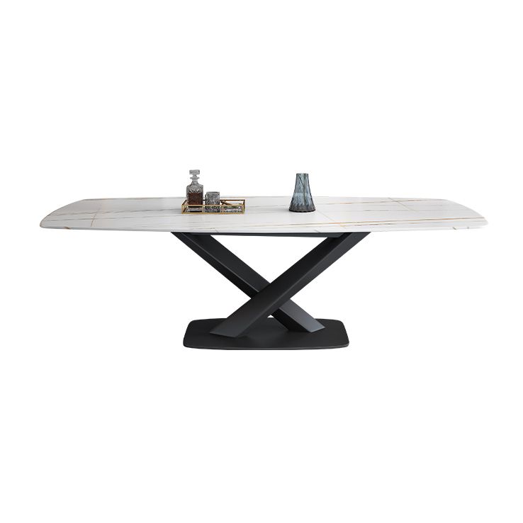 Minimalist Sintered Stone Top Standard Dining Table Rectangle Dining Table for Kitchen Clearhalo ' dining_table' 'Dining Tables & Seating' 'Dining Tables' 'furn' 'furn_dining_table' 'Furniture' 'furniture_dining_table' 'Kitchen & Dining Furniture' 'kitchen&dining_furn' 'kitchen' 'kitchen_dining_table' 1200x1200_9d615149-fcf6-4fd4-9bd0-ce0682f32554