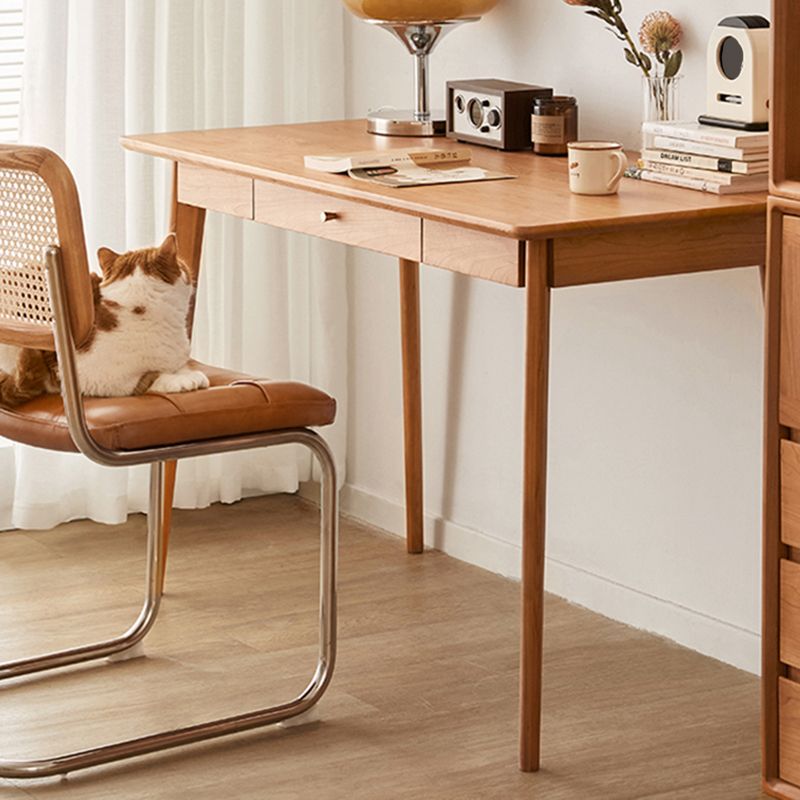 Modern Cable Management Office Desk Bedroom Solid Wood Writing Desk Clearhalo 'furn' 'furn_office_desk' 'Furniture' 'Office Desks' 'Office Furniture' 'office_desk' 1200x1200_9d61aa0b-074d-47e3-a404-0ee71c6bf2d5