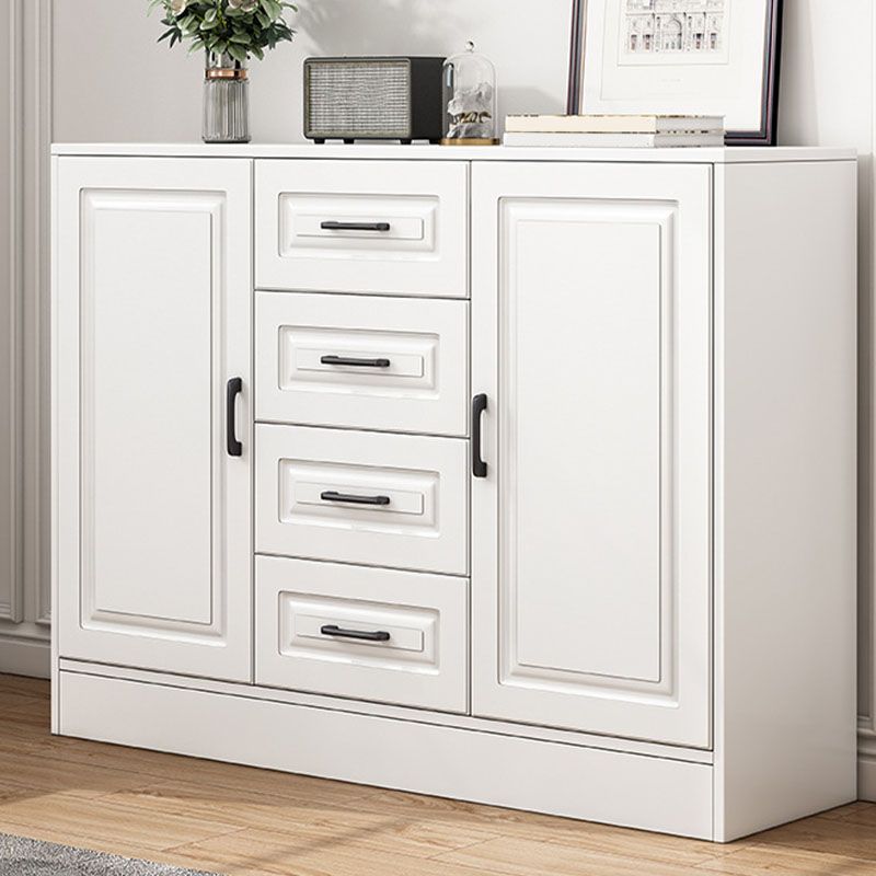Commode en bois manufacturé avec coffre de rangement contemporain de 13,65 pouces de largeur