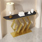 11.8" W Glam Console Table Scratch Resistant Slate End Table